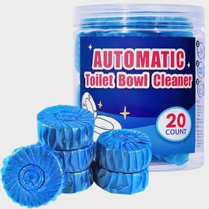Bathroom Toilet Tank Cleaner, Toilet Cleaning Tablets Fast-Dissolving, Automatic Toilet Bowl Cleaner Tablets, Blue, 20 Count, Toilet Bowl Cleaner Tablet