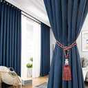 BEL AVENIR 4 Pack Curtain Tiebacks Hand-Woven Crystal Holdbacks Home Decorative Tassels Tiebacks (Mix Red, 4 Pack)