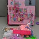 Doll House for Girls ,10 Rooms Pink Doll House with Dolls Figure, Puppies ,Furnitures, Accessories, LED Light, Toddler Playhouse Gift for for 3 4 5 6 7 8 9 10 Year Old Girls Toys