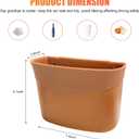 Car Trash Can, Mini Auto Garbage Bin Multipurpose Storage Container with Slot Clip, Waterproof Leather Small Dustbin Interior Accessories for Vehicle Door Front Back Seat (Beige)