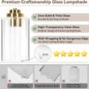 4-Light Bathroom Light Fixtures, 27" Modern Vanity Lights Over Mirror with Clear Glass Shades, Brushed Gold Vanity Lights, Classic Wall Lamp for Mirror Living Room Cabinet Bedroom Porch Kitchen