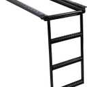 Buyers Products 5233000 Black 3 Rung Retractable Truck Step, Heavy Duty Non Slip Truck Bed Ladder Step for Trucks, Trailers, Semis, Powder Coated Steel, Slide In Storage, Bolt On or Weld On Install