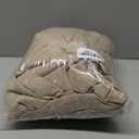 JIUZHEN Round Table Cloth Faux Linen Farmhouse Tablecloth Wrinkle and Stain Resistant Decorative Fabric Table Cover for Kitchen, Dining Room, Parties and Camping, Beige, 120 Inch Round