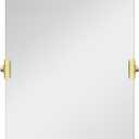 MCS Modern Pivot Frameless Mirror, 20x30, Brass, for Bathroom & Bedroom
Frameless Pivoting Wall Mirror, 20 x 30 Inch, Brass
