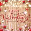 YYNXSY Valentines Backdrop,Valentine Woodbackdrop,Heart-Shaped Valentines Day backdrops for Photography,Valentines Day Backdrop,Valentine Photo Backdrop 10X8FT YY-5020