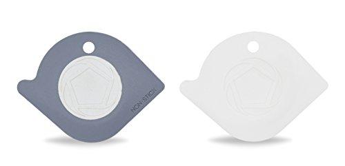 Full Circle Power Couple Cast Iron Pot Cleaner, Pan Scraper, White