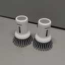 Soap Dispensing Palm Brush Scrub Brush with Soap Dispenser Palm Dish Brush Soap Dispenser Brush Dish Scrub Brush for Kitchen Cleaning, Pan, Pot, Sink 2 Pack White