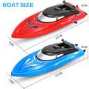 3PACK Remote Control Rc Boat for Kids, 2.4Ghz Control, Whole Body Waterproof, 6 Rechargeable Batteries Summer Water Toys for Pools Lakes River & Bathtub.