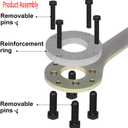 Crank Pulley Tool Kit Screw Wrench Holder Compatible with Subaru Imprezas Legacy Outback Foresters XT Baja SVX Saab 9-2X