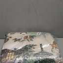 jinchan Christmas Rug 5x7 for Living Room Bedroom Holiday Decorative Rug for Dining Room Foyer Christmas Tree and Cabin Printed Xmas Decor Washable Non Slip Floor Carpet Green on Beige