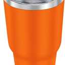 WETOWETO 30oz Tumbler, Stainless Steel Vacuum Insulated Water Coffee Tumbler Cup, Double Wall Powder Coated Spill-Proof Travel Mug Thermal Cup for Home Outdoor (Orange, 1 Pack)