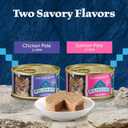 Blue Buffalo Wilderness Kitten Food, High-Protein & Grain-Free Wet Cat Food Pat Variety Pack, Chicken & Salmon Recipes, 3-oz Cans (6 Count, 3 of Each) (EXP 02/01/28)