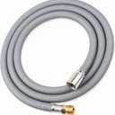 M922367-007220A Kitchen Faucet Hose Replacement for American Standard, Pull down Pull Out Faucet Sink Hose Sprayer Faucet Part, Brass Adapter, 59in,150cm, Gray