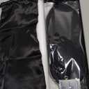 MZOO Luxury Sleep Mask for Back, Side Sleeper, Complete Light Blocking Sleeping Eye Mask Night Blindfold, 3D Zero Pressure & Spacious for Lash Extensions, Breathable Soft Eye Cover Flight Nap Travel, N-black (Silver Edge)