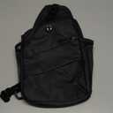 Crossbody Bags for Women Men Trendy Sling Bag Bakpack Casual Chest Bag with Convertible Shoulder Strap (Large, Black)