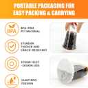 100 Packs 16oz Clear Plastic Cups with Lids, Straws, and Leak-Proof Paper - Complete To-Go Disposable Cup Kit for Iced Coffee, Smoothies,Cold Drinks & Boba Tea