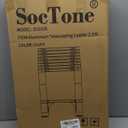 Soctone Telescoping Ladder 8.5 FT, Retraction Aluminum Extension Ladder with 2 Triangle Stabilizers, Multi-Purpose Ladder with Slow Down Design, 330lbs Max Capacity for House Daily Life