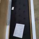 Lucid Mid-Rise Upholstered Headboard - Diamond Tufted - Padded Polyester - Adjustable Height from 34” to 46” - Easy Assembly - Bed Frame or Wall Mount - Sturdy - Black - Queen Size