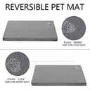 EMPSIGN Stylish Dog Bed Mat Dog Crate Pad Mattress Reversible (Cool & Warm), Water Proof Linings, Removable Machine Washable Cover, Firm Support Pet Crate Bed for Small to XX-Large Dogs, Grey (23.0"L x 16.0"W x 3.0"Th)