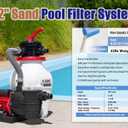 CIPU 12-inch Sand Filter Pump System for Above Ground Pools, 0.35HP 115V Pool Sand Filter with 4-Way Valve