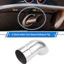 Motoforti 3.15" ID Inlet Turn Down Exhaust Tip 9" Inch 230mm Overall Length Silver Tone T304 Stainless Steel 3.15" Outlet OD Tailpipe Tip Surface Polishing Mandrel Bend Elbow Tube