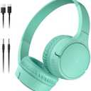 Belkin SoundForm Mini - Wireless Bluetooth Headphones for Kids Built-in Microphone - Kids On-Ear Earphones for iPhone, iPad, Fire Tablet & More - Mint