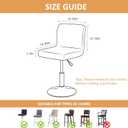 Gollense Bar Stool Covers Set of 4 Stretch Pub Counter Stool Chair Covers with Backs, Washable Square Swivel Barstool Seat Slipcover with Elastic Bottom for Low Short Back Dining Chair (White)