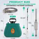 2 Gallon Battery Powered Garden Sprayer, Electric Weed Sprayer with 2 Adjustable Speed, Battery Indicator,Rechargeable Retractable Wand with Adjustable Shoulder Strap for Lawn,Garden,Yard