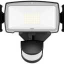 HGGH Motion Sensor Outdoor Lights – Flood Lights Outdoor Security Light, LED Floodlights IP65 Waterproof 6000K 38W 4200LM with 3 Adjustable Heads, Exterior Light for House, Backyard, Porch
