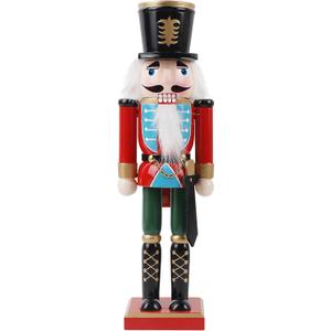 Joliyoou 12 inch Christmas Nutcracker, Wooden Nutcracker Soldier with Sword, Traditional Hand-Painted Festive Decorations for Table, Mantel and Xmas Party