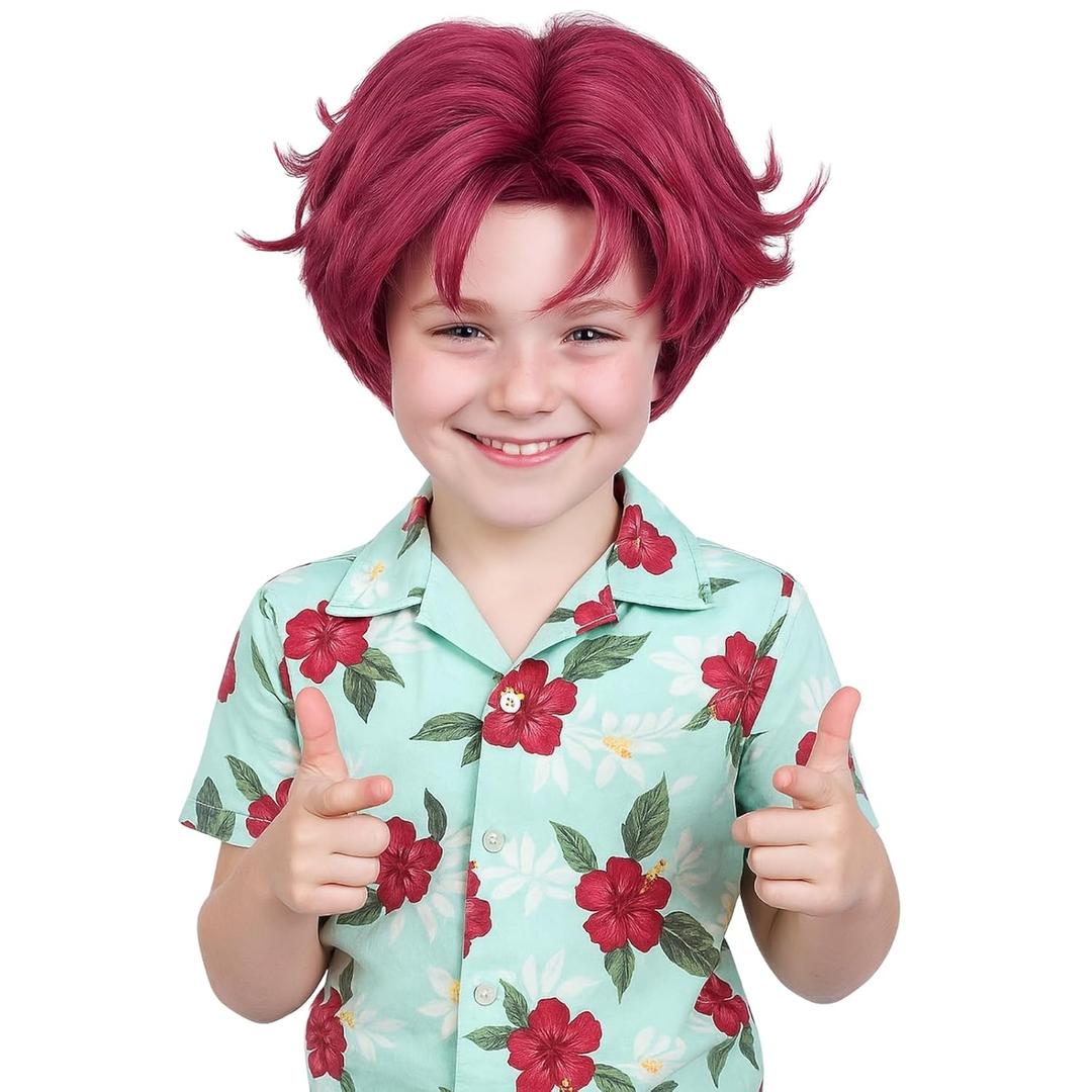 Short Synthetic Hair Costume Wig  Natural Looking Cosplay Wigs for Halloween Party, Cosplay Events (Hot Pink)