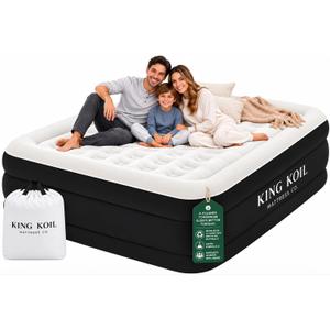 King Koil California King Air Mattress with Built-in Pump, 20” Raised Bed