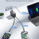 SUPERONE 62W Retractable Wall Charger with Dual Cables, 3-Port USB Charger Block, 35W iPhone Chargers Fast Charging for iPhone 17/16/15/14/13/12/11 Series, Pad, Tablet, LG, Samsung and More