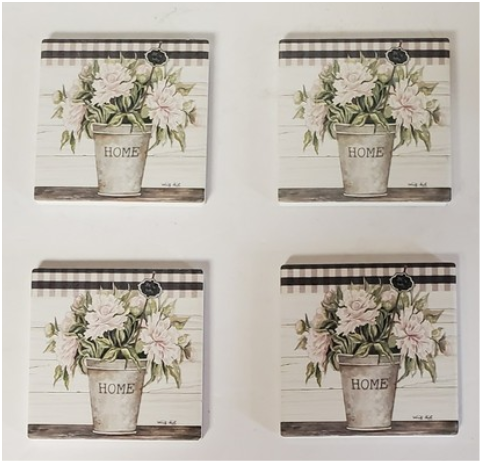 Counter Art Absorbent Stone Coasters Set of 4