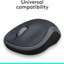 Logitech M185 Wireless Mouse, 2.4GHz with USB Mini Receiver, 12-Month Battery Life, 1000 DPI Optical Tracking, Ambidextrous PC/Mac/Laptop - Swift Grey