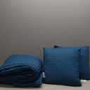 BOURINA Embroidery Quilt Set 3-Piece Oversized Queen Quilt Set Pre-Washed Microfiber Ultra Soft Lightweight Star Embroidery Bedspread Coverlet Set, Teal