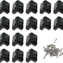 16PCS Plastic Speaker Cabinet Corner Protector Right Angle Corner Protector with Mounting Screws,Black,80mm (1.61" X 1.61" X 3.15")