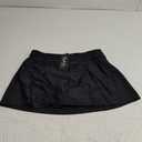 REKITA Women Swim Skirt Solid Color Waistband Skort Bikini Bottom M