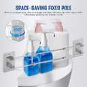 ABOOFAN Rv Shower Corner Storage Bar Adjustable Rod for Bathroom Organization Space-Saving Rv Bathroom Accessories Easy Installation for Toiletries and Essentials