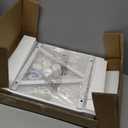 VEDECASA Retro Desktop Printer Stand 2 Double Tiers Wood Printer Shelf Rustic Industrial Farmhouse Wood Storage Book Shelf Organizor for Home Office Stylish Sturdy V Shaped, White