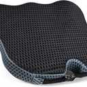 Wedge Car Seat Cushion for Better Visibility & Sciatica Pain Relief - High Density Memory Foam, Non-Slip Ergonomic Car Seat Cushion for Driving, Universal Fit for Car, SUV,Truck & Tractor (Black)