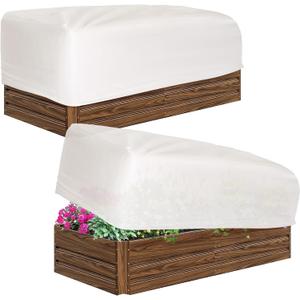 Plant Frost Cover for Raised Beds, Non-Woven Insulation Cover, Protects from Cold Frost, Heavy Rain, Snow, and Animals, 2 Pack (39x17.7x15.7in)