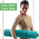 Gaiam Essentials 1/4" Thin (6mm) Yoga & Pilates, Fitness & Exercise Mat with Easy-Cinch Carrier Strap Cusion Support For Fitness and Gym Workouts