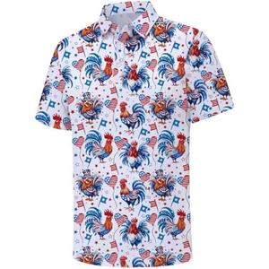 GWOWLWF Funny Golf Shirts for Men, Mens Polo Shirts Short Sleeve, Golf Polos Shirt for Men with Collar, Summer Performance Polos Moisture Wicking Dry Fit, Gifts for Golfer, Rooster, Medium