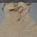 SHAPELLX Strapless Shapewear for Women Deep Plunge Corset Tummy Control Backless Bodysuit Mid Thigh Full Body Shaper (Large, 02-beige-standard Cup (B-D))