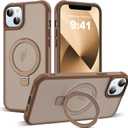 SKYLMW Compatible with iPhone 13/14 Case with Stand,Desert Brown