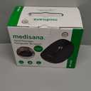 Medisana Hand Massager with Heat and Compression, Cordless Hand Massager for Arthritis and Carpal Tunnel Relief, Knuckle Stretching Massage, Birthday Christmas Gifts for Men Women Dad Mom-Black