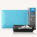 Travel Pillow Memory Foam Pillows, Camping Pillow-Compressible Medium Firm, Breathable Cover, Ideal Backpacking Hiking, Bed Pillows, Airplane and Car (Light Blue, M) (M-17.7*11.8in)