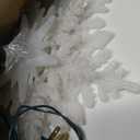 Brizled Christmas Snowflake Tree Topper, 9.25in Lighted Christmas Treetop with 20 Warm White Lights, 120V UL Certified Plug in Christmas Tree Top Star for Xmas Tree Indoor Party Home Office Decoration (Silver Glittered Snowflake)