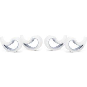 Stoppy Door and Window Stopper, Multi-Functional Wedge, Convenient Door Hook, Window Clamp, Keep Doors and Windows Open with Ease, Home and Office Accessory, (Transparent, 4 Pack)